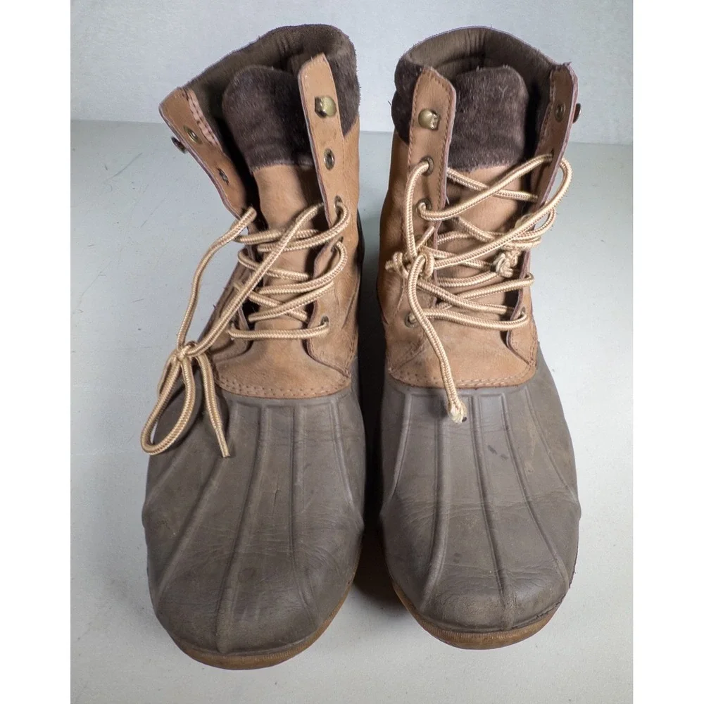 Sperry Top Sider Duck‎ Boots Waterproof Brown Leather Men's Size 13